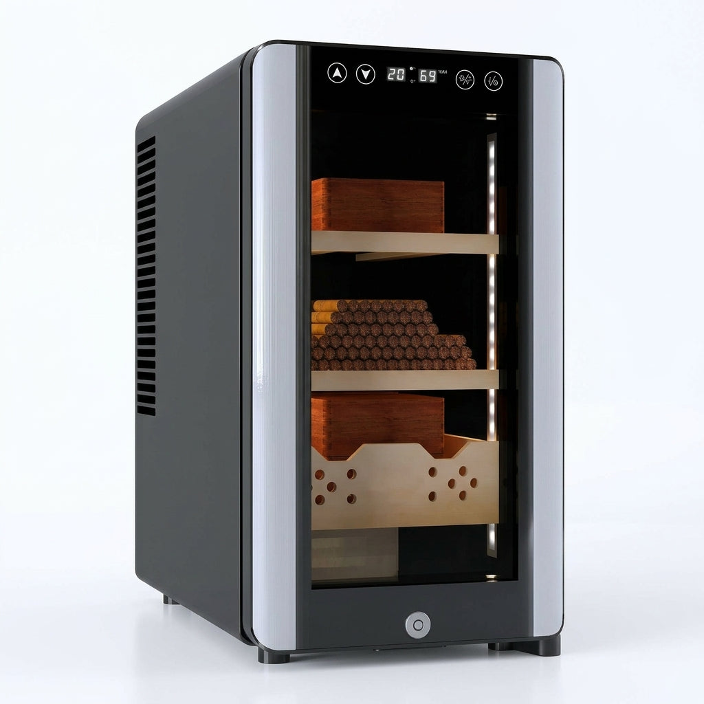 Electric Cigar Humidor Fridge - Digital Temperature & Humidity Control