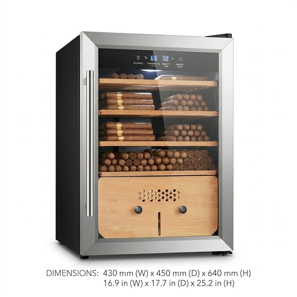 Large Capacity Cigar Humidor Fridge - 382-Cigar Compressor Cooler