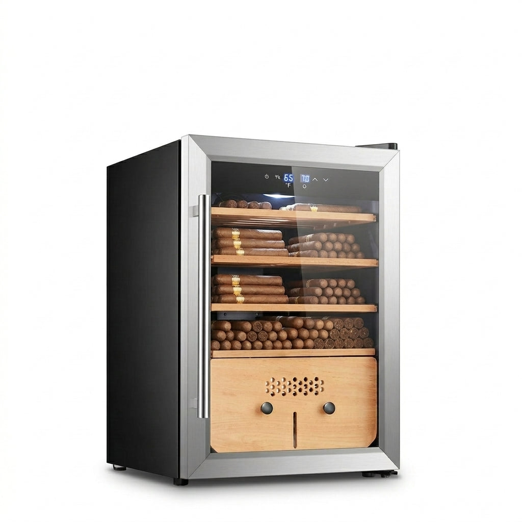 Large Capacity Cigar Humidor Fridge - 382-Cigar Compressor Cooler